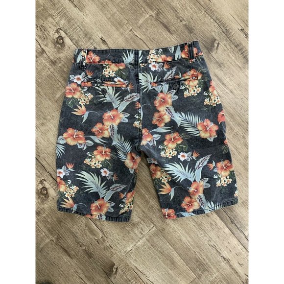 Charles and a Half Men's Shorts Orange Gray Floral - Picture 7 of 7